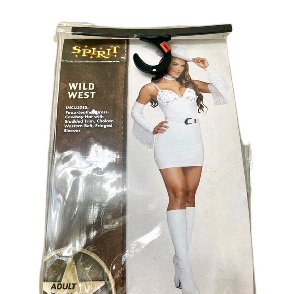 SPIRIT HALLOWEEN Other - Spirit Halloween Wild West Cowgirl Costume White Woman's Large 10-14 NEW NIB